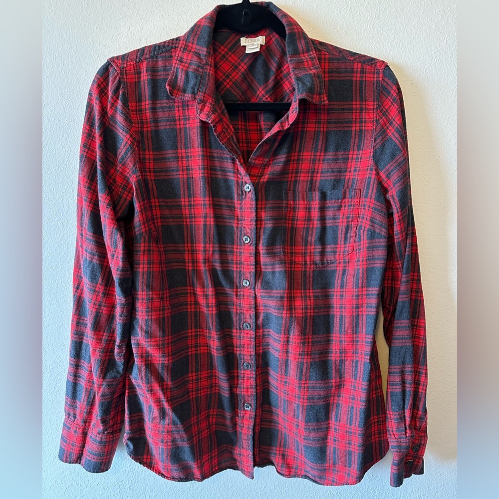 J.Crew women’s flannel button-down